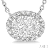 Oval Shape Lovebright Essential Diamond Necklace