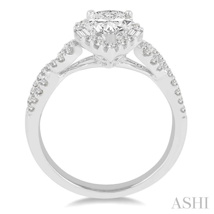 Pear Shape Semi-Mount Diamond Engagement Ring