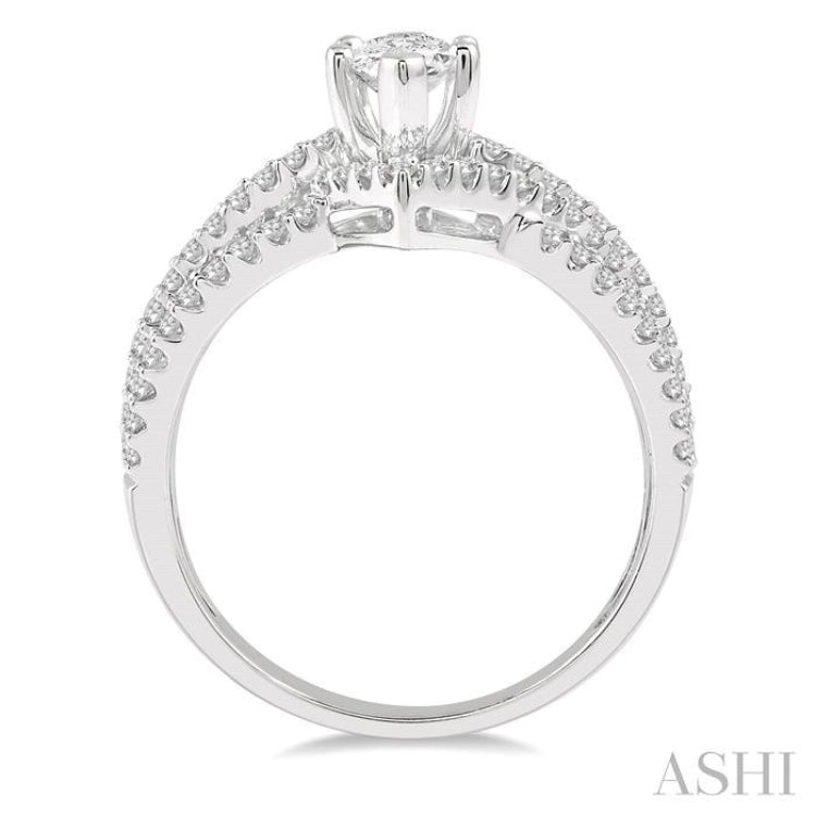 Marquise Shape Semi-Mount Diamond Engagement Ring