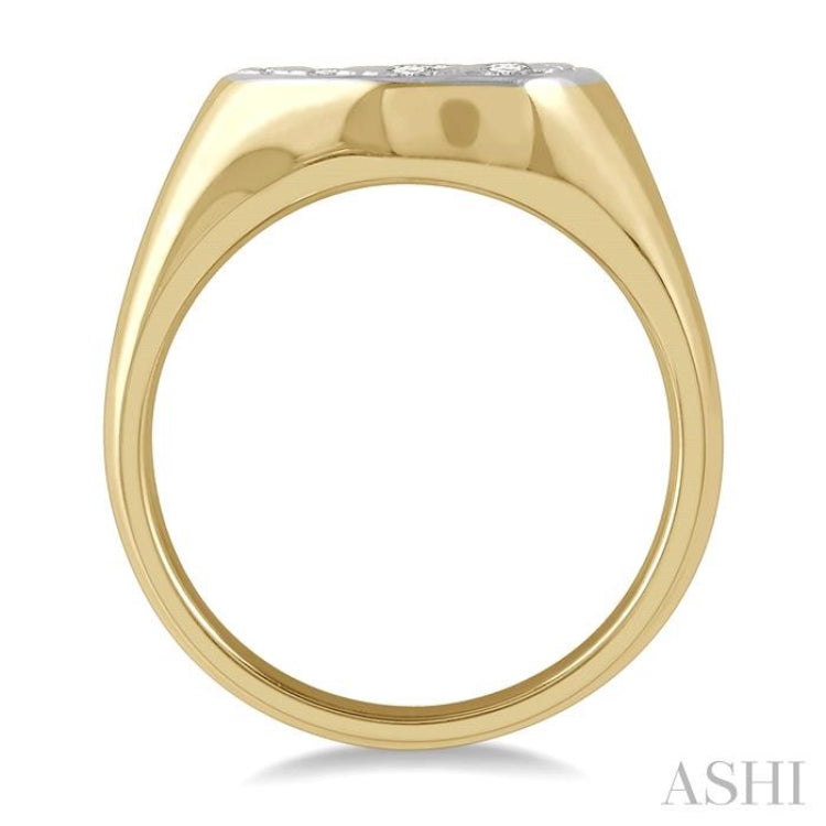 Pear Shape Lovebright Essential Diamond Signet Ring