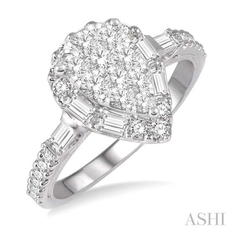 Pear Shape Lovebright Diamond Ring