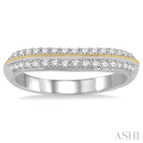 Two Row Diamond Wedding Band