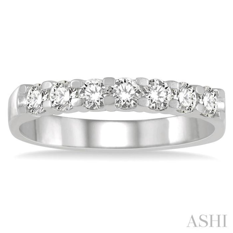 7 Stone Diamond Wedding Band