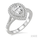 Pear Shape Semi-Mount Diamond Engagement Ring