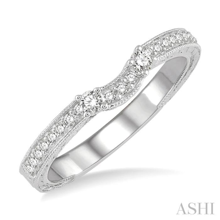 Curved Diamond Wedding Band