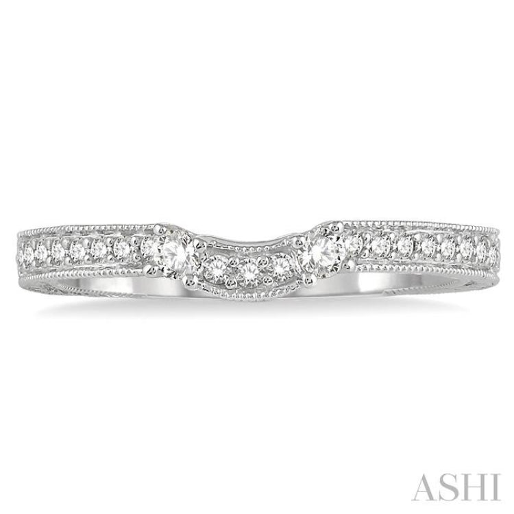 Curved Diamond Wedding Band