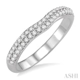 Curved Diamond Wedding Band