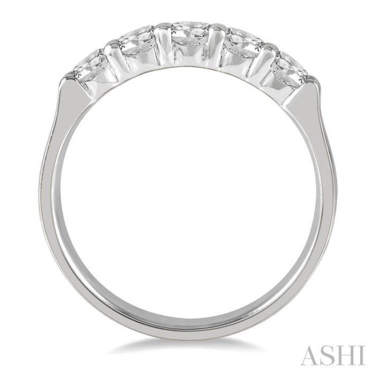 5 Stone Diamond Wedding Band