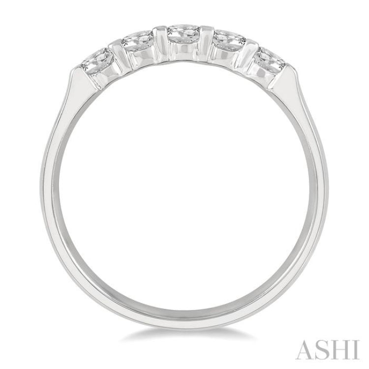 5 Stone Diamond Wedding Band