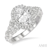 Oval Shape Semi-Mount Diamond Engagement Ring