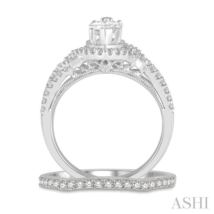 Marquise Shape Diamond Wedding Set