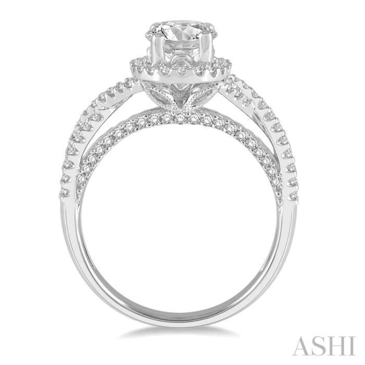 Oval Shape Semi-Mount Diamond Engagement Ring