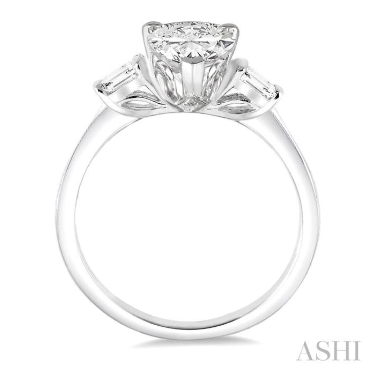 Pear Shape Semi-Mount Diamond Engagement Ring