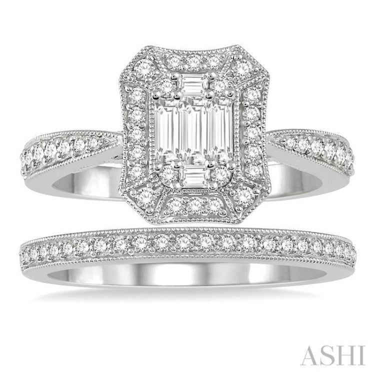 Fusion Diamond Wedding Set