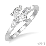 Pear Shape Semi-Mount Diamond Engagement Ring