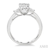 Pear Shape Semi-Mount Diamond Engagement Ring