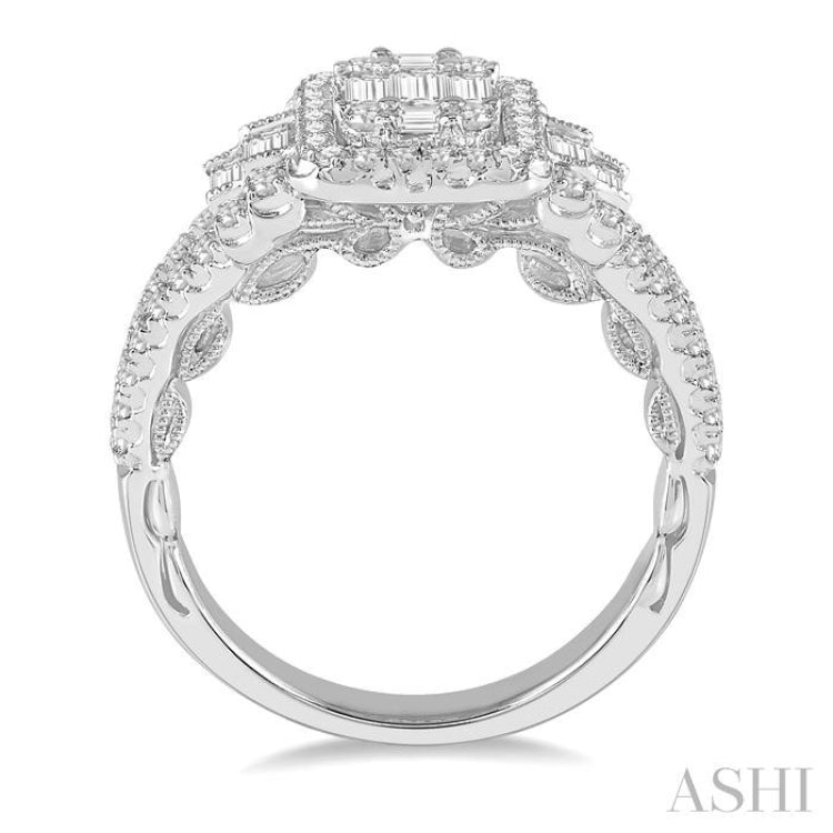Past Present & Future Fusion Diamond Engagement Ring