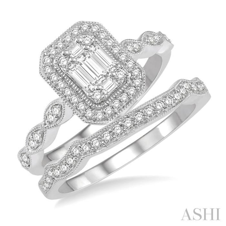 Fusion Diamond Wedding Set