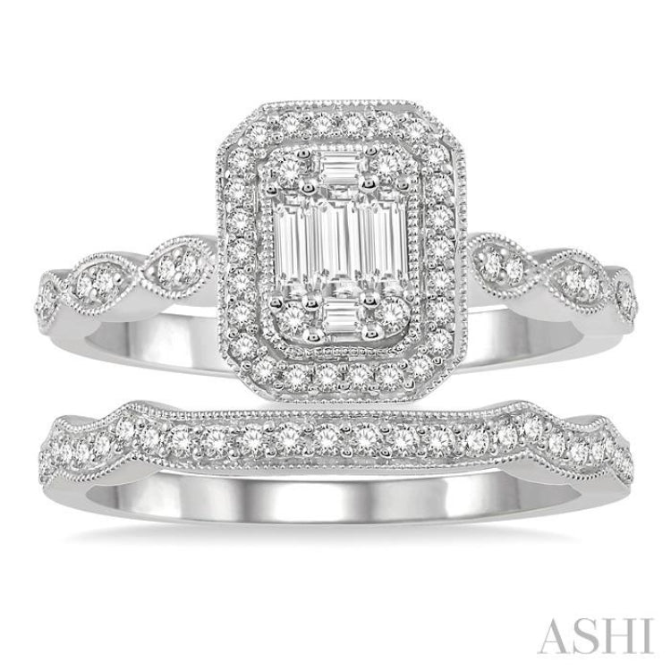 Fusion Diamond Wedding Set