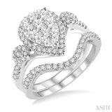 Pear Shape Lovebright Diamond Wedding Set