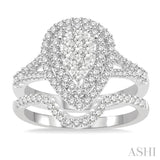 Pear Shape Lovebright Diamond Wedding Set