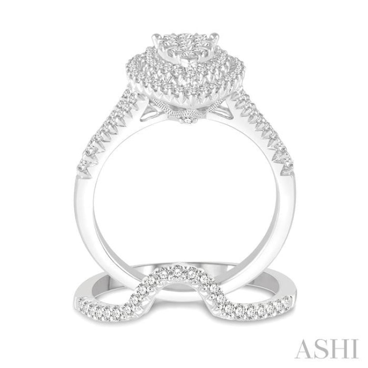 Pear Shape Lovebright Diamond Wedding Set