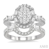 Oval Shape Lovebright Diamond Wedding Set