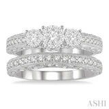 Past Present & Future Lovebright Diamond Wedding Set