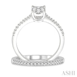 Oval Shape Lovebright Diamond Wedding Set