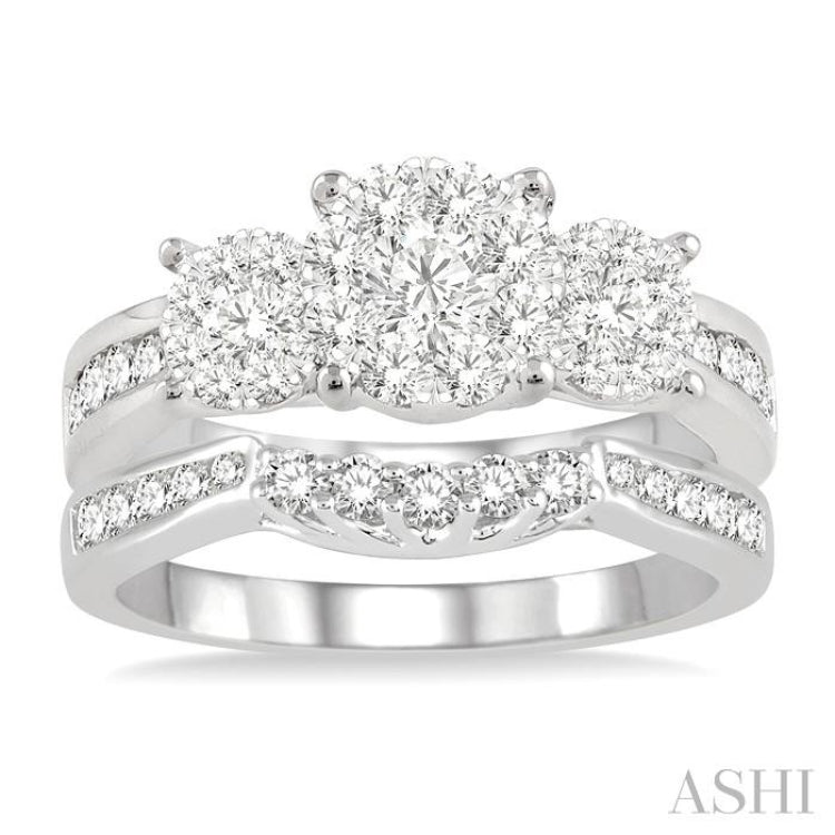 Past Present & Future Lovebright Diamond Wedding Set