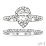 Pear Shape Diamond Wedding Set