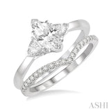 Marquise Shape Diamond Wedding Set