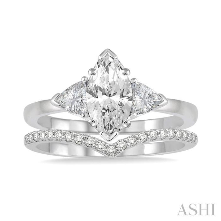 Marquise Shape Diamond Wedding Set