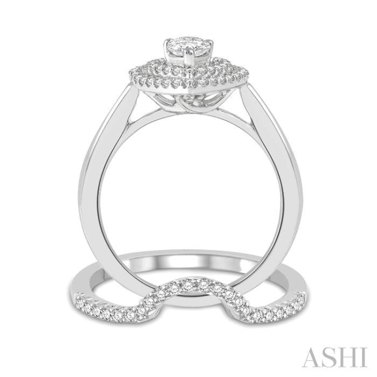 Pear Shape Diamond Wedding Set