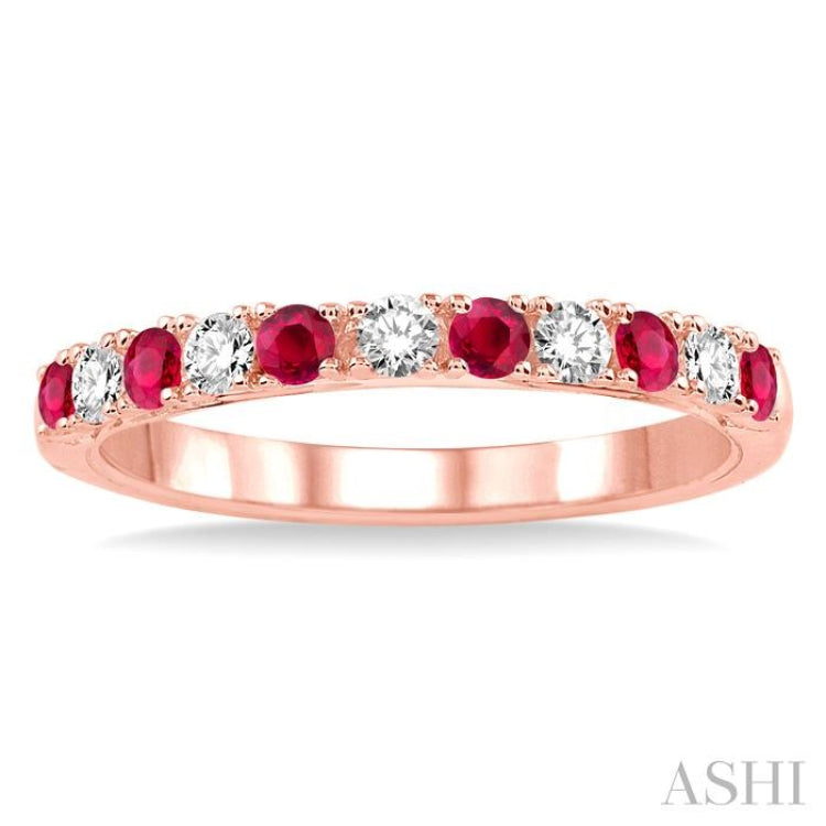 Gemstone & Diamond Wedding Band