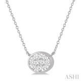 Oval Shape Lovebright Essential Diamond Necklace