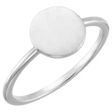 Be Posh Round Signet Ring Platinum- Luvona