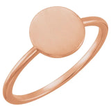 Be Posh Round Signet Ring Rose Gold - Luvona