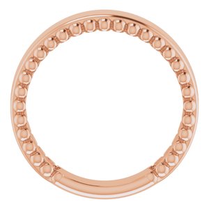 Engravable Beaded Ring Smooth Center - Luvona