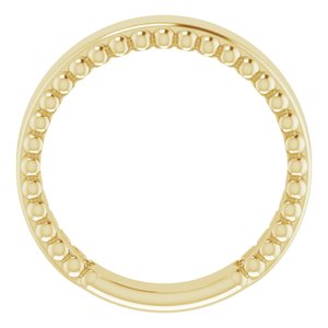 Engravable Beaded Ring Smooth Center - Luvona