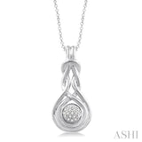 Silver Love Knot Diamond Fashion Pendant