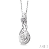 Silver Love Knot Diamond Fashion Pendant