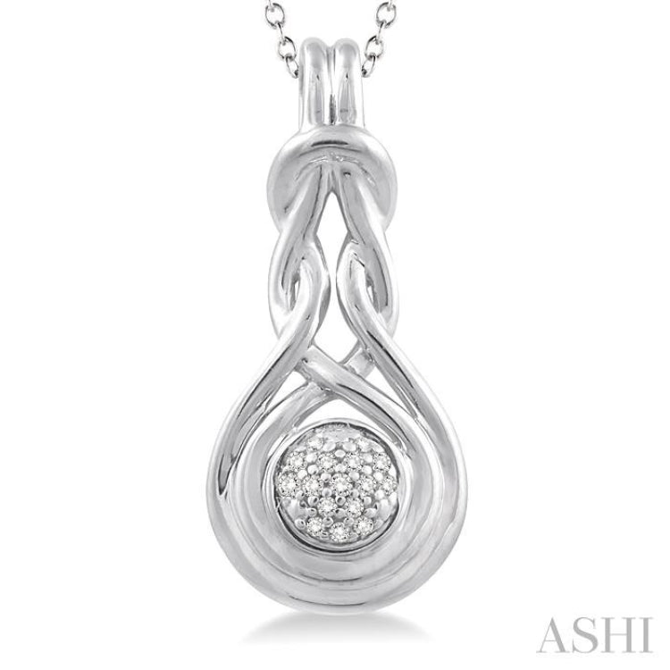 Silver Love Knot Diamond Fashion Pendant