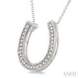 Silver Horseshoe Diamond Fashion Pendant