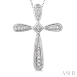 Silver Cross Diamond Pendant