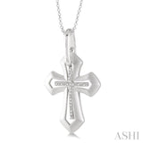 Silver Cross Diamond Pendant