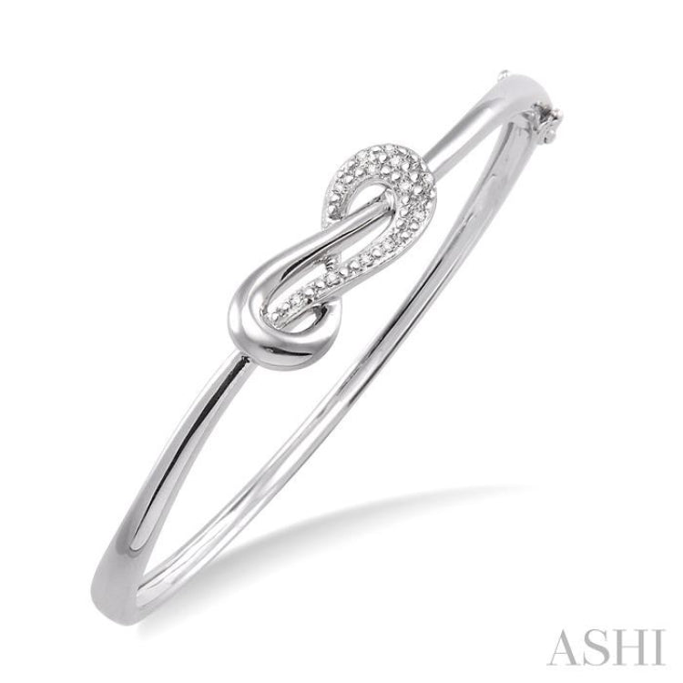 Silver Diamond Fashion Bangle