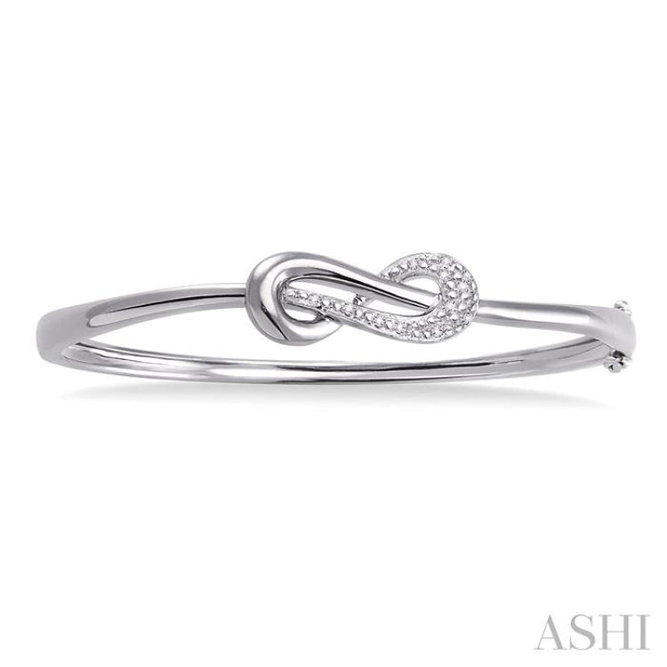 Silver Diamond Fashion Bangle