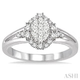 Oval Shape Lovebright Diamond Engagement Ring