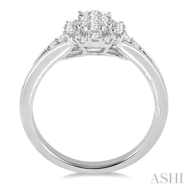 Oval Shape Lovebright Diamond Engagement Ring